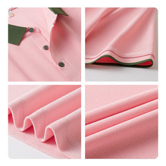 Contrast Color Lapels Polo Shirt - kinko