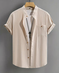 Men's Short-sleeved Shirt Comfort And Casual Fashion All-matching - kinko