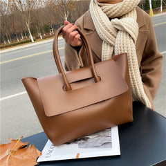 Fashion Women Shoulder Bags Large Capacity Handbags Simple Retro Tote Bags Solid Color Famous Brand High Quality Bags - kinko Global Holdings inc