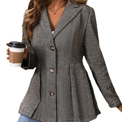Women's Coarse Flower Slim-fit Fashion Blazer - kinko