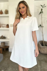 Double Take Full Size Texture Short Sleeve Dress - kinko