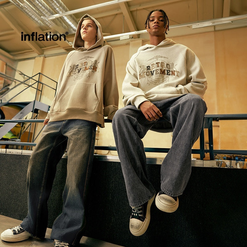 Washed Cut Wide Leg Jeans Men - kinko