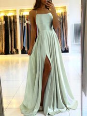 Amazon Long European And American Style Dress Slim Strap Back-to-back Dress High Slit Dance Host Dress - kinko