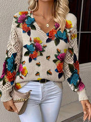 Printed Casual Cape Coat Cardigan Sweater - kinko