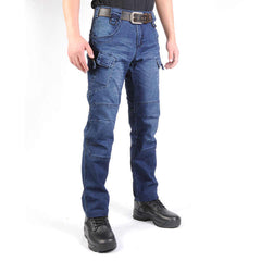 Tactical Jeans Straight Slim Training Men's Trousers - kinko