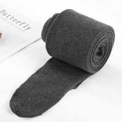 Autumn And Winter Fleece-lined Thickened Screw Cotton Vertical Stripes Base One-piece Trousers - kinko