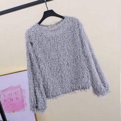 Women's Fashion Personalized Tassel Long-sleeved Top - kinko