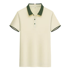 Contrast Color Lapels Polo Shirt - kinko