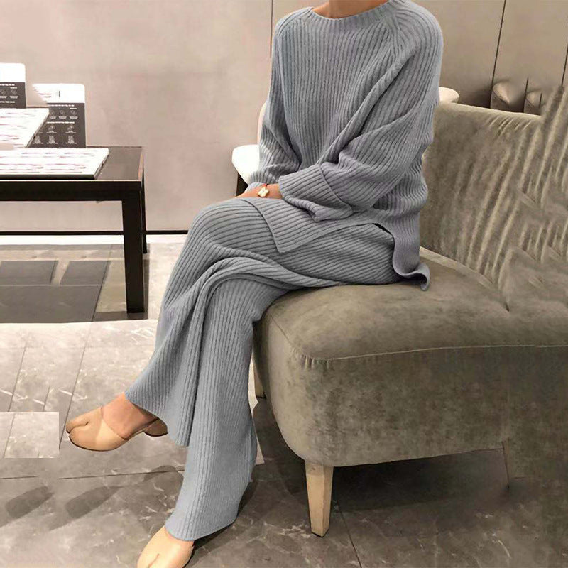Knit Casual Two-piece Knitted Sweater - kinko