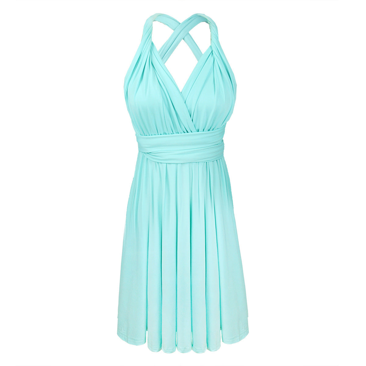 Multiple Wear Lace-up Plus Size Women's Clothing Dress - kinko