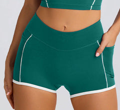 Sports Underwear Vest Shorts Spaghetti Strap Bra Beauty Back Tight High Elastic Fitness - kinko