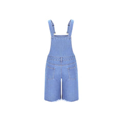 Ripped Leisure Men's Denim Suspender Shorts Jeans Men - kinko