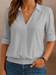 Long Sleeve Pullover Loose-fitting Women's Shirt - kinko