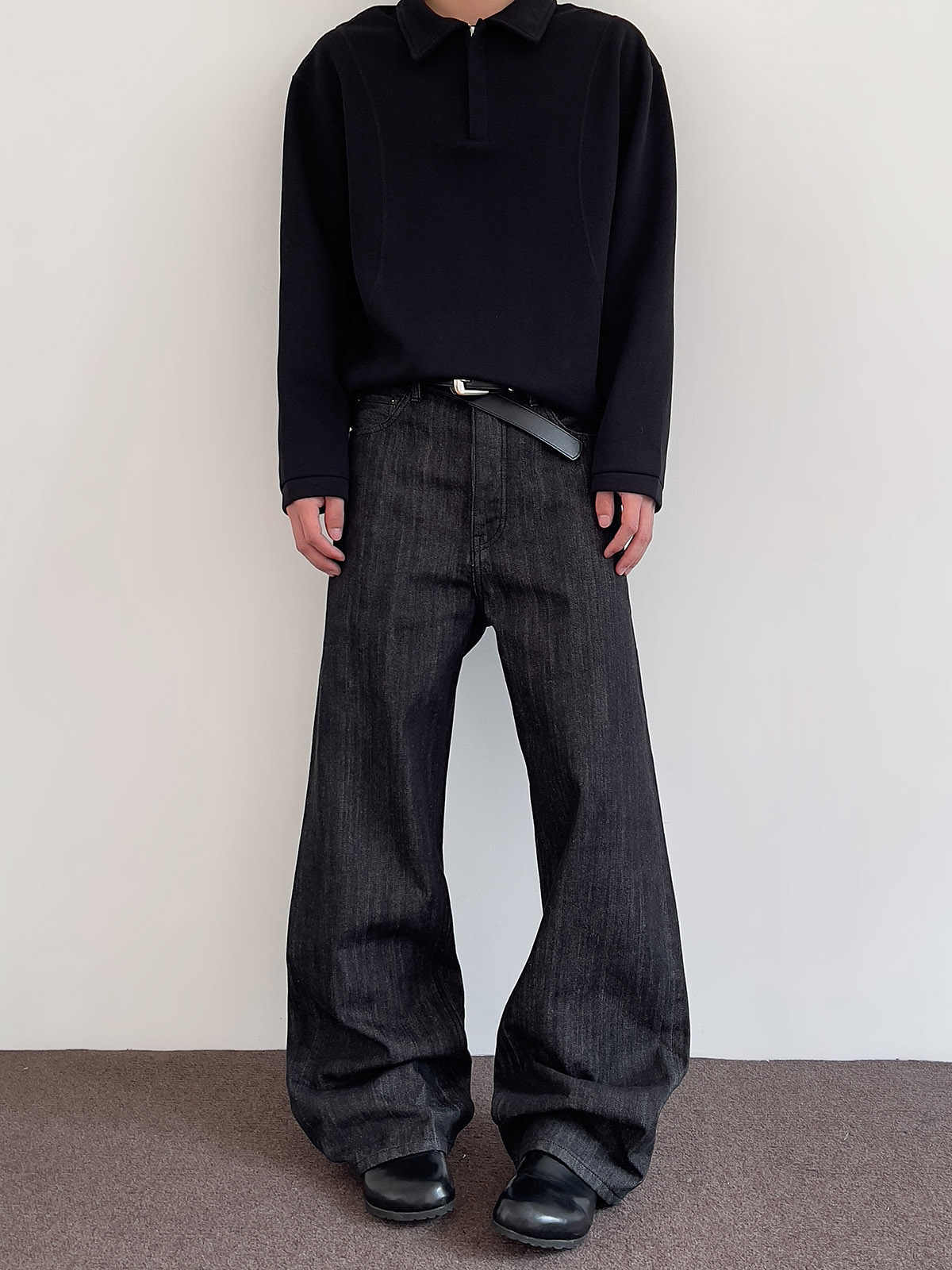 Jeans Straight Micro-pull A- Line Casual Pants - kinko