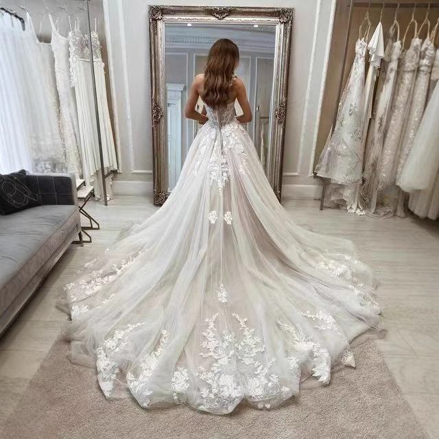 Bridal Lace Tube Top Main Yarn Heavy Industry Advanced - kinko