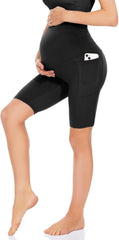 Five-point Pocket Maternity Pants High Waist Slim Fit Maternity Pants - kinko