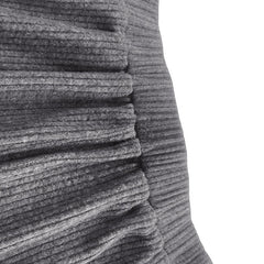 Women's Solid Color Off-Shoulder Long Sleeve Top & Pants Set - Elegant Asymmetrical Hem & Ruffes Cuff Casual Outfit - kinko