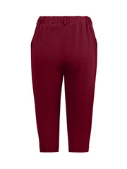 Pleated Detail Pants with Pockets - kinko