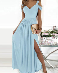 Long Floor Length Elegant Greek Style Pleated Dress - kinko