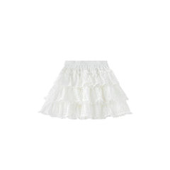 Blue Suit Mesh Stretch Slim Strap Top Lace Cake Dress - kinko