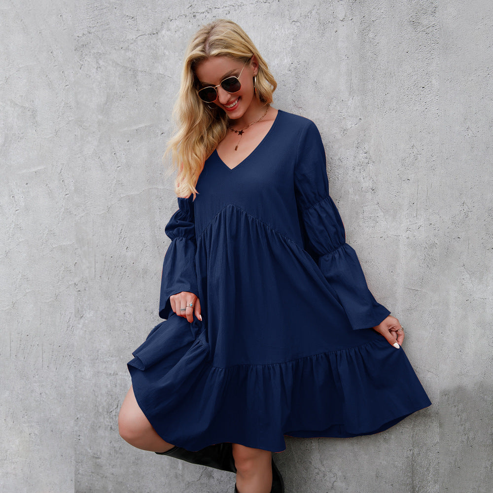 Resort Dresses Long Sleeves Women's Dress - kinko