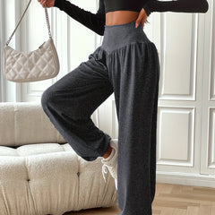 Women's Solid Color Breathable And Hanging Sports Pants - kinko