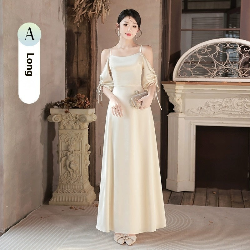 Summer Champagne Niche High-end Dress - kinko