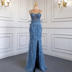 Suspender Feather Slim-fit Host Annual Party Banquet Engagement Dress - kinko