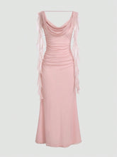 Elegant Solid-Colored Ribbon Wedding & Party Dress - kinko