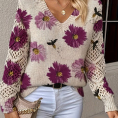 Printed Casual Cape Coat Cardigan Sweater - kinko