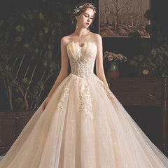Bride Summer Tube Top Mori Style Trailing Skirt - kinko