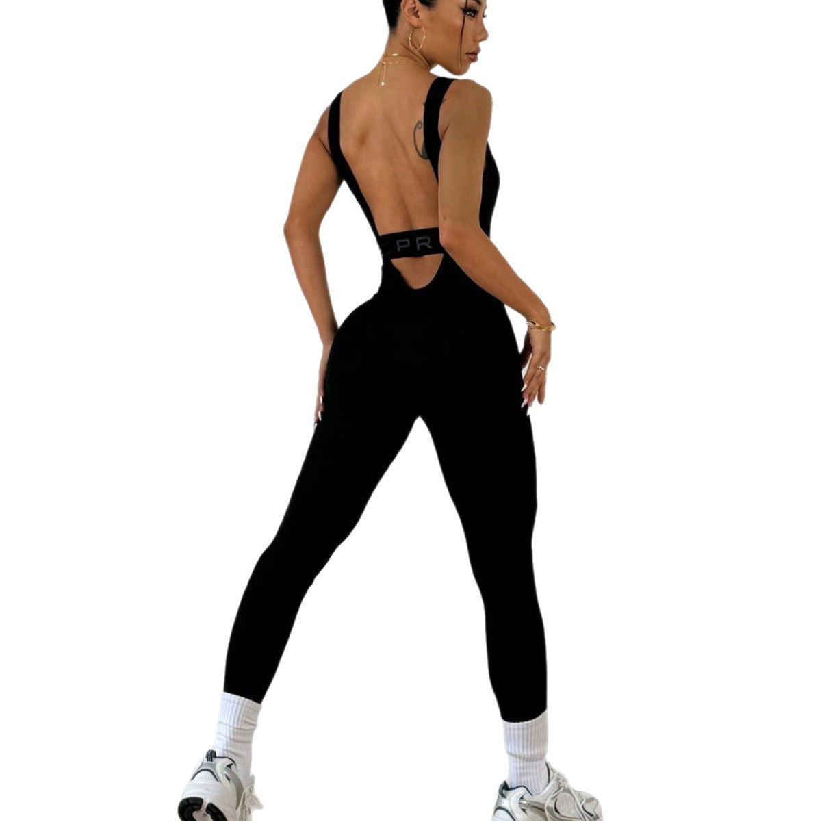 Yoga Tight Jumpsuit One-piece High Elastic Fitness One-piece - kinko