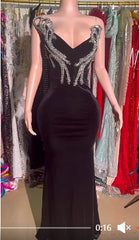 Black Bandeau Slim-fit Skinny Long And Ground Dress - kinko
