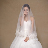 Wholesale White Bride Veil Cheap Wedding Accessories Ready To Ship - kinko