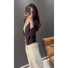 Knitwear All-matching Youthful-looking Casual Pants Two-piece Set - kinko