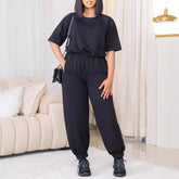 European And American Leisure Loose Fashion Ladies Two-piece Set - kinko