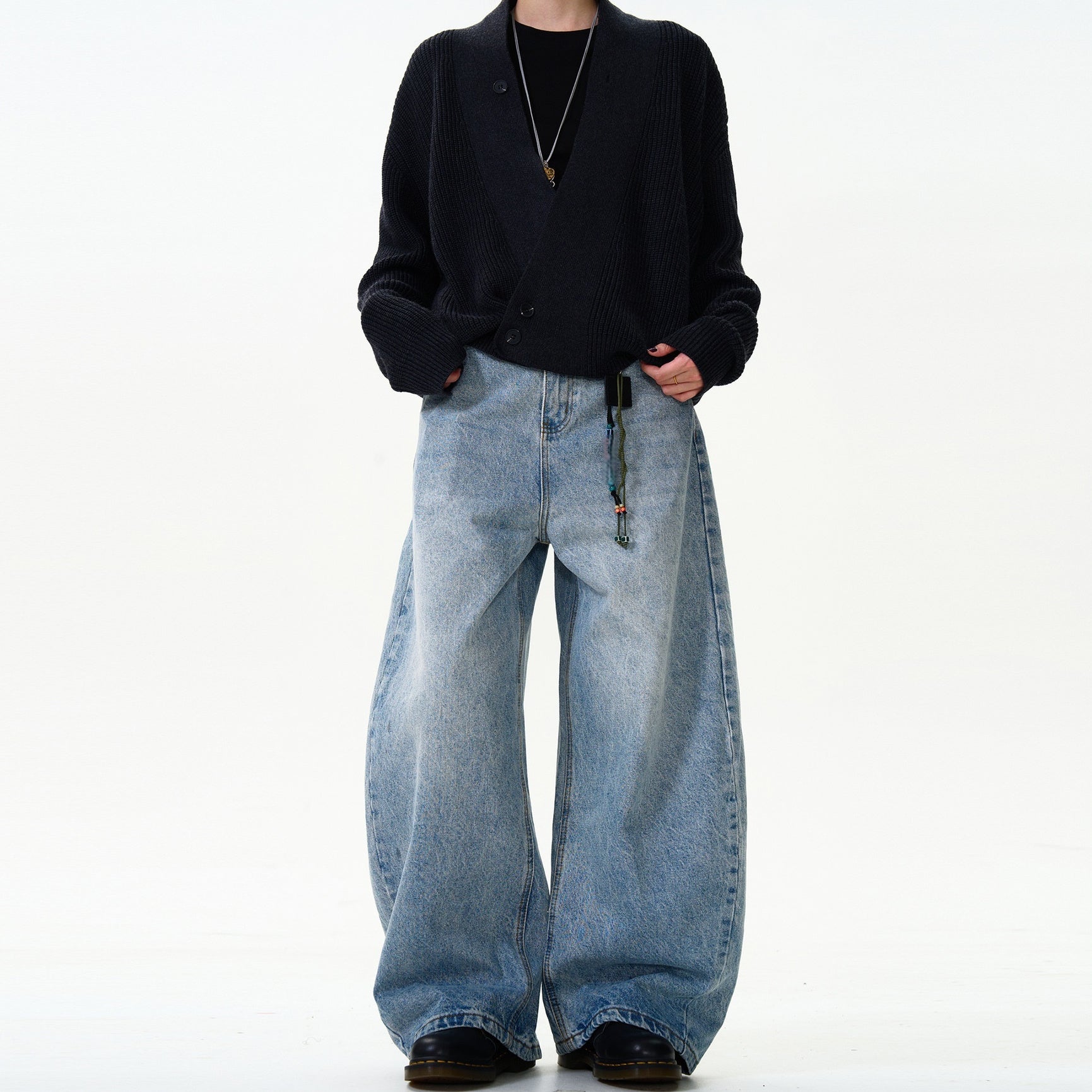 Classic Washed Machete Jeans For Men And Women - kinko