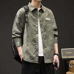 Japanese-style Retro Camouflage Shirt Men - kinko
