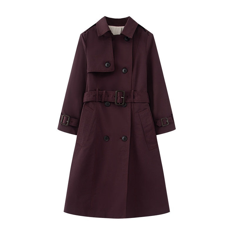 Trench Mid-length British Trench Coat - kinko