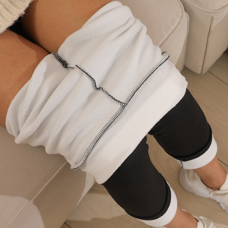Cashmere Winter Wear High Waist Leggings For Women - kinko