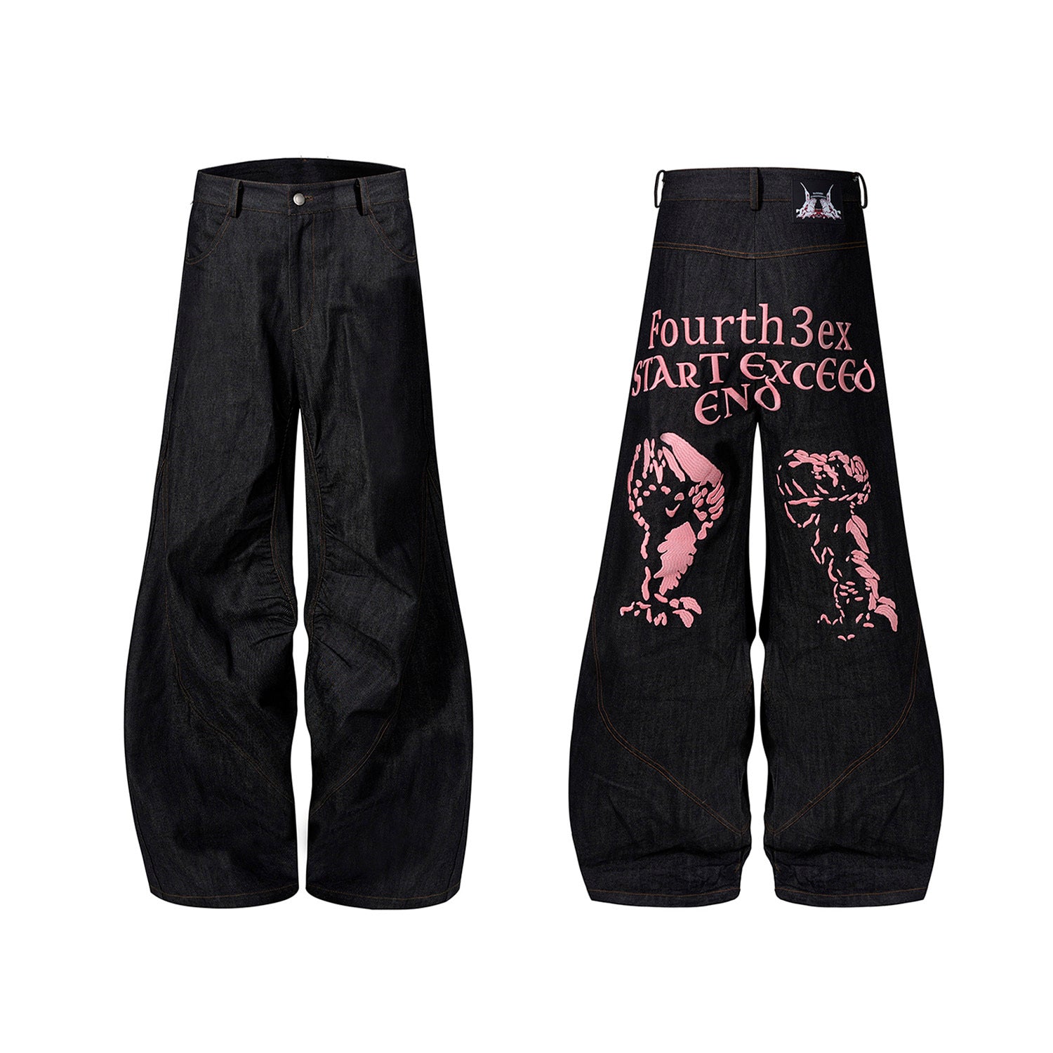 Temperature-sensitive Color-changing Embroidered Red Ear Jeans - kinko