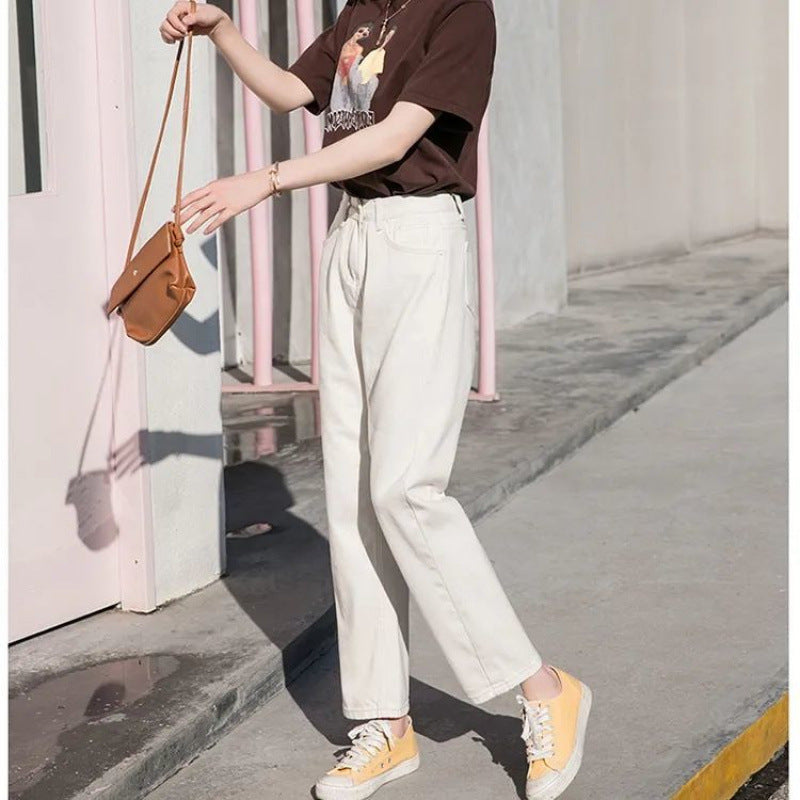 Loose Design High Waist Flared Jeans - kinko