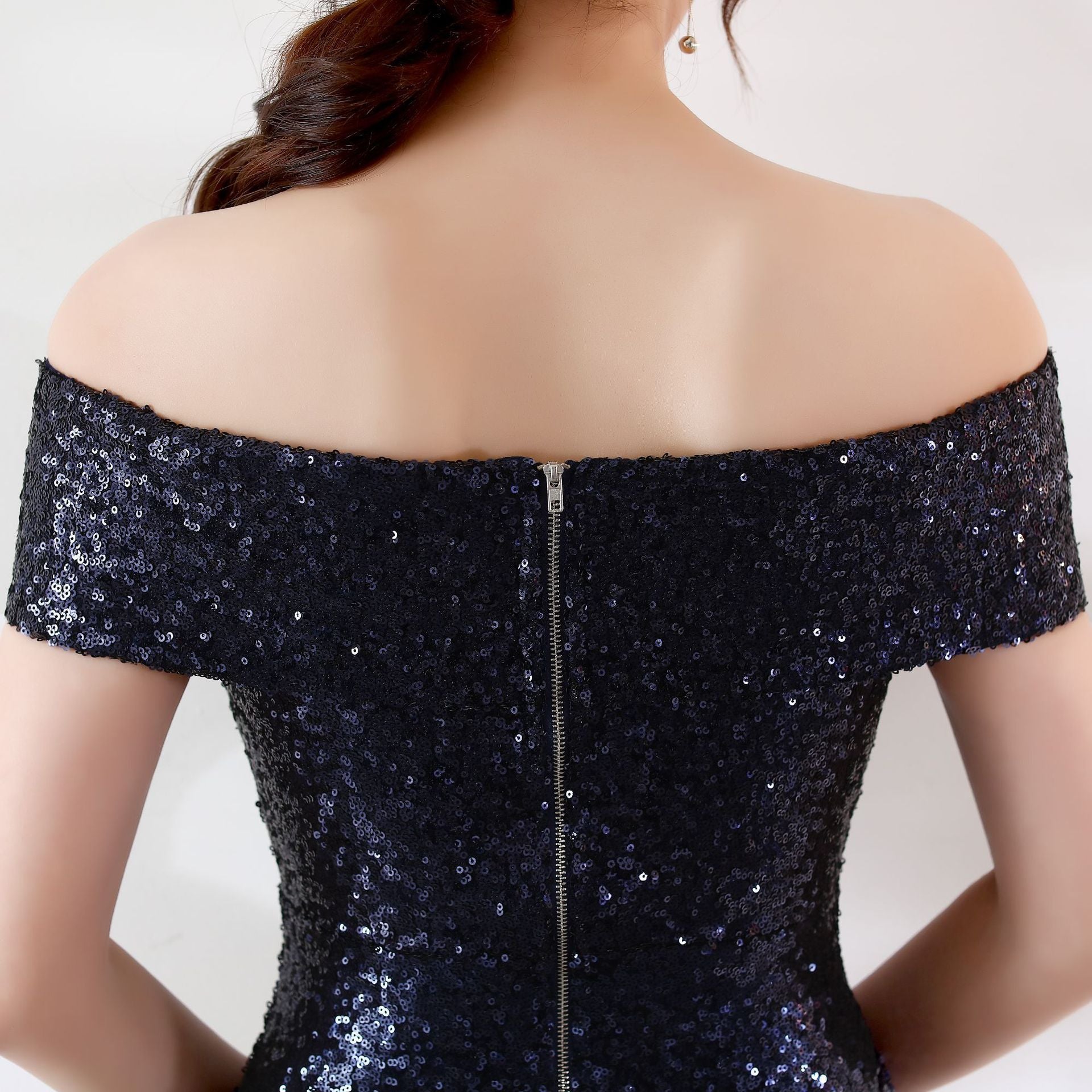 Birthday Party Dress Slimming Host Long Dress - kinko