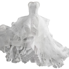 Short Front And Back Length Small Trailing Wedding Dress - kinko