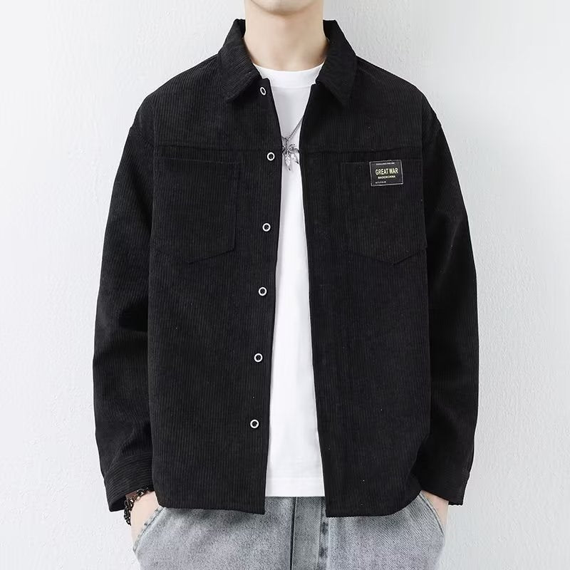 Corduroy Jacket Men's Casual Long-sleeved Shirt - kinko