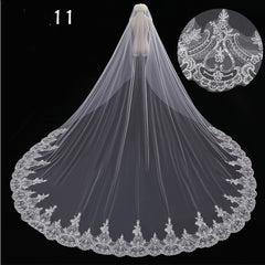Bridal Wedding Dress Long Tail Luxury Super Fairy Wedding Veil - kinko