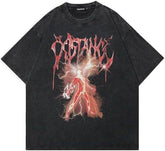 Retro Cotton-padded Clothes T-shirt Street Hip Hop Casual Short Sleeve Men Clothing Top