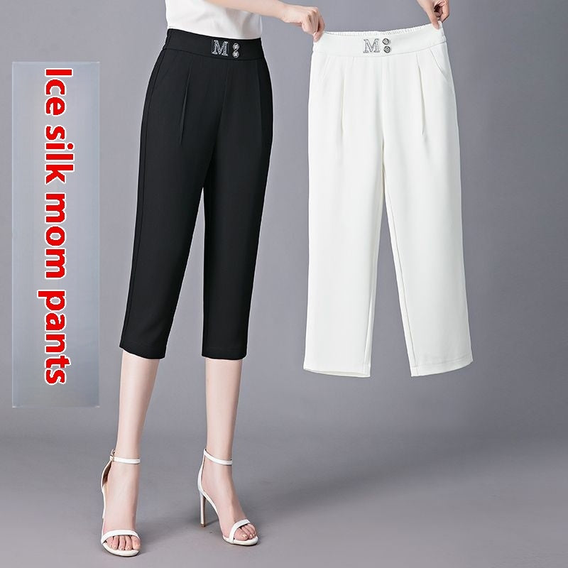 High Waist Thin Plus Size Casual Tappered Harem Pirate Shorts - kinko