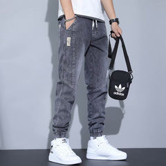Men's Jeans Slim Fit Fashion Ankle-tied Harem Pants - kinko