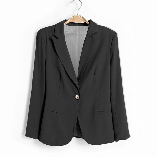 Office Ladies Black Formal Blazer Women Work Suit - kinko